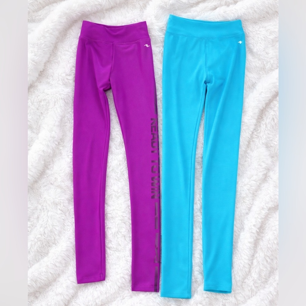 Athletic Works Girls Leggings Size L/XL Bright Purple or Blue